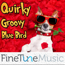 Quirky Groovy Blue Bird